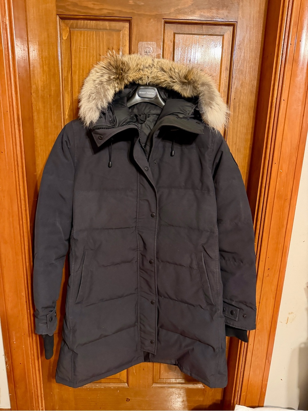 Canada Goose Black Puffer Parka with Fur-Trim Hood